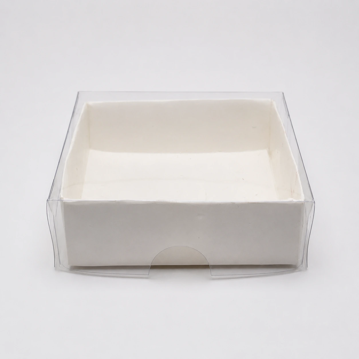 Beyaz Karton Kutu ve Şeffaf Kapak (6x6x2) - Görsel 4