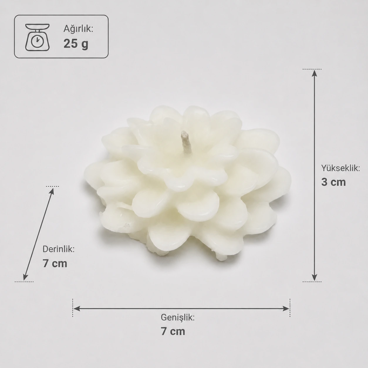 Beyaz Lotus Mum - Görsel 8
