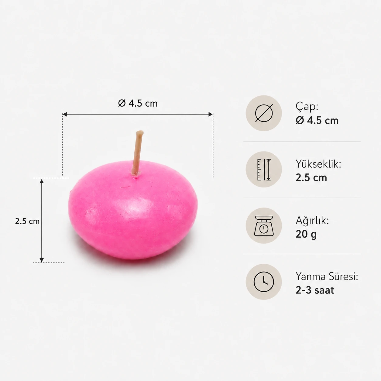 Eko Yüzen Mum Pembe - Görsel 4