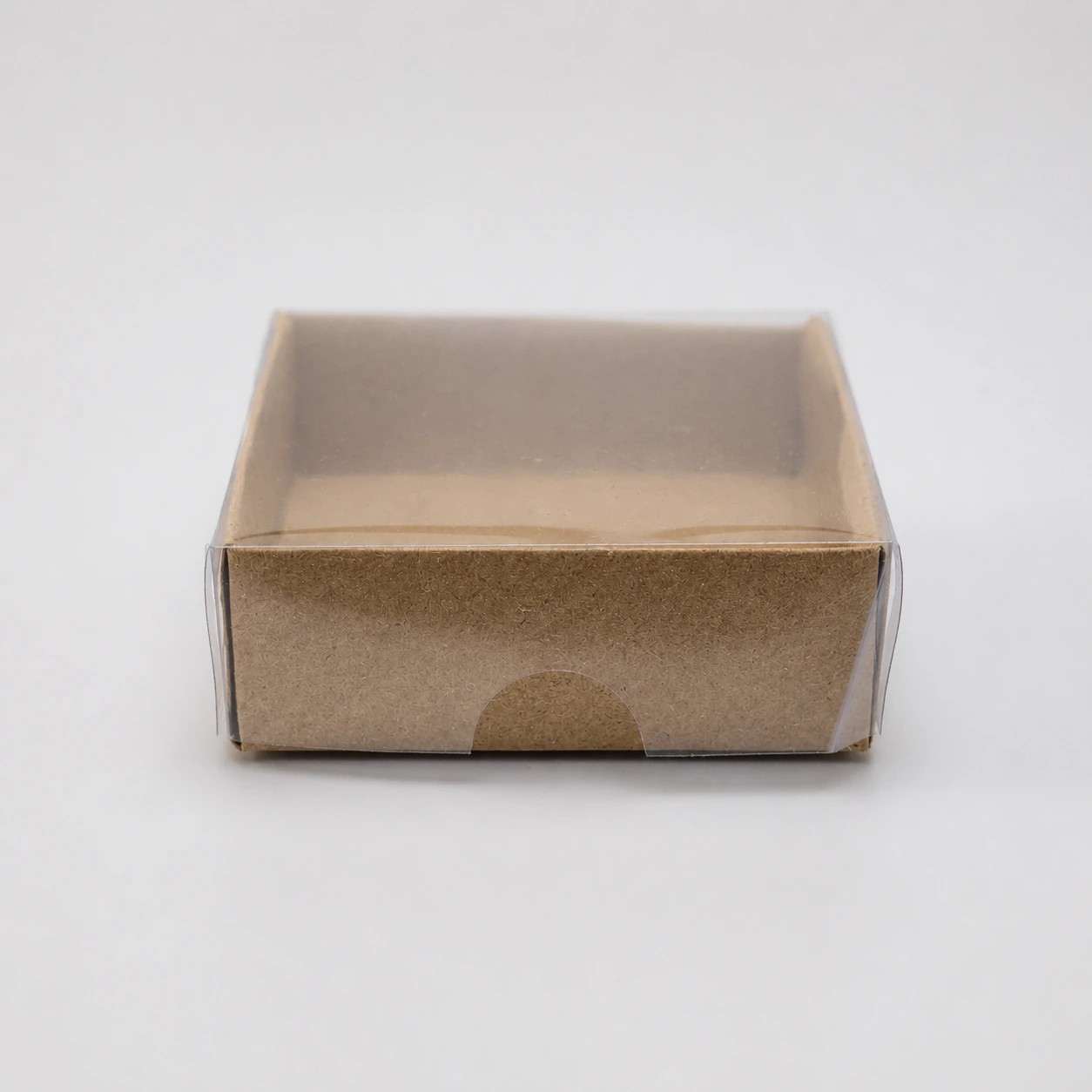 Kraft Karton Kutu ve Şeffaf Kapak (6x6x2) - Görsel 4
