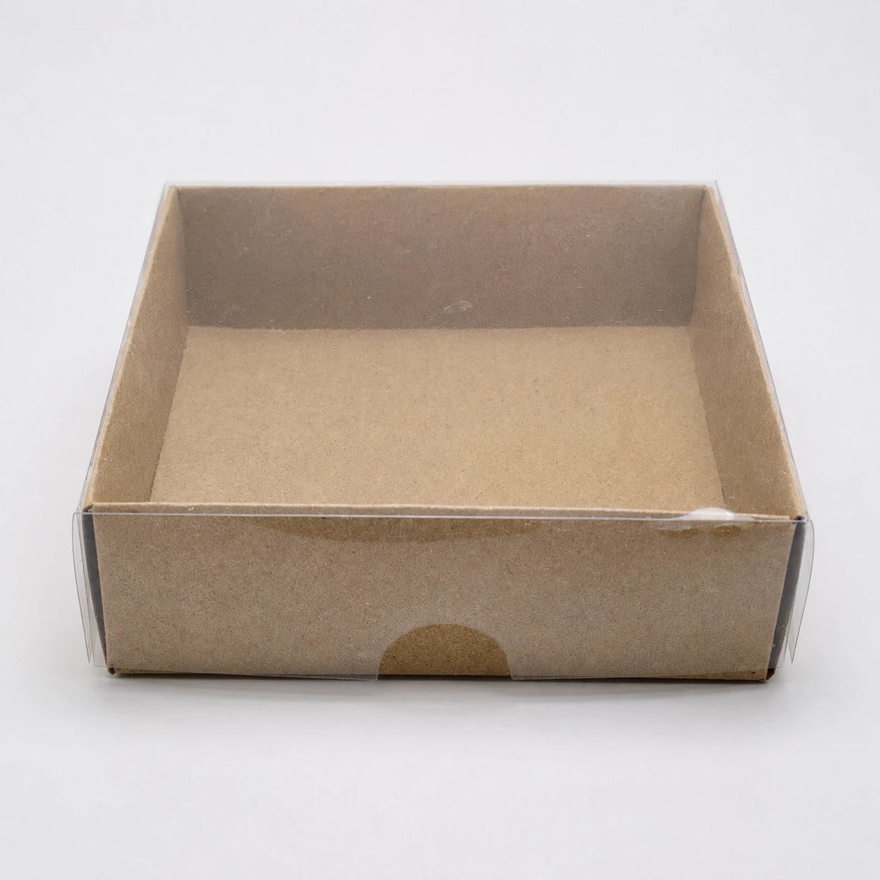 Kraft Karton Kutu ve Şeffaf Kapak (9x9x3) - Görsel 4