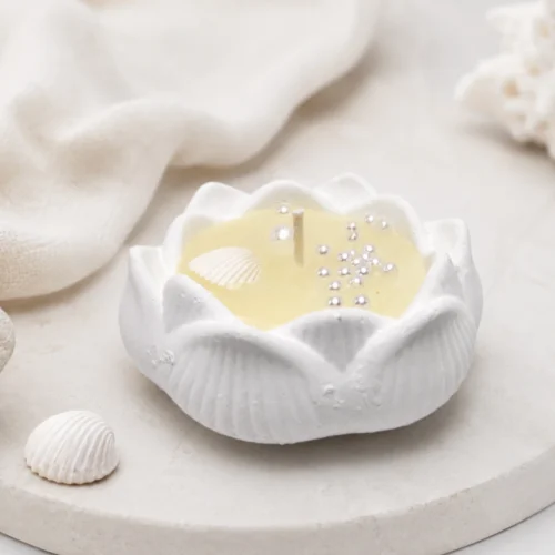 Lotus Obje İncili Mum